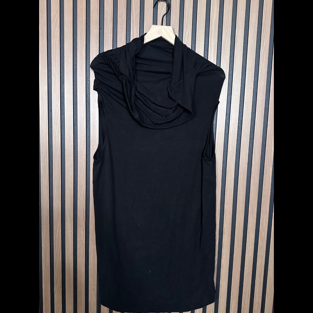 New KHY Dress XL Women Black Cowl Neck Shift Fabric Stretch Elegant Kylie Jenner